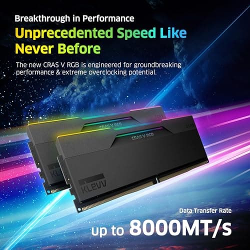 Klevv CRAS V RGB Black DDR5-6400 CL32 64GB (2x32GB) image