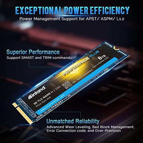 Inland Performance Plus 8TB M.2-2280 SSD PCIe 4.0 X4 NVMe image