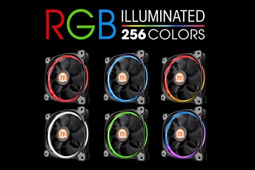 Thermaltake Riing 140mm Black RGB PWM 51.15 CFM 3-Pack image
