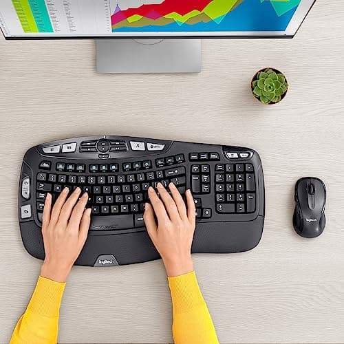 Logitech MK550 Wireless Ergonomic Keyboard With Laser Mouse image
