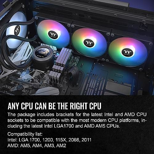 Thermaltake TH280 V2 Ultra ARGB Sync Water 280mm 84.32 CFM Black image