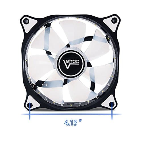 Vetroo 120mm Purple 15-LEDs Cooling Fan for Computer PC Cases, CPU Coolers and Radiators image
