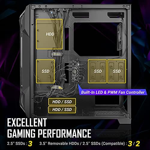 Antec DF600 FLUX ATX Mid Tower Black with Tempered Glass Side Panel and USB 3.2 Gen 1 Type-A image