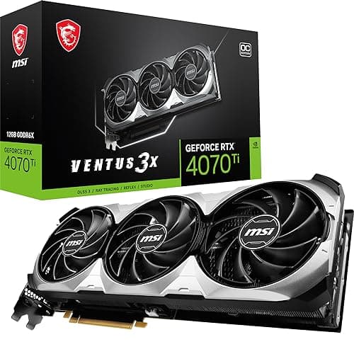 MSI VENTUS 3X E GeForce RTX 4070 Ti 12GB GDDR6X Silver / Black main image