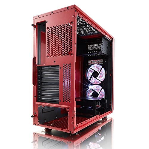 Fractal Design Focus G ATX Mid Tower Black / Red with Acrylic Side Panel and USB 3.2 Gen 1 Type-A, USB 2.0 Type-A image