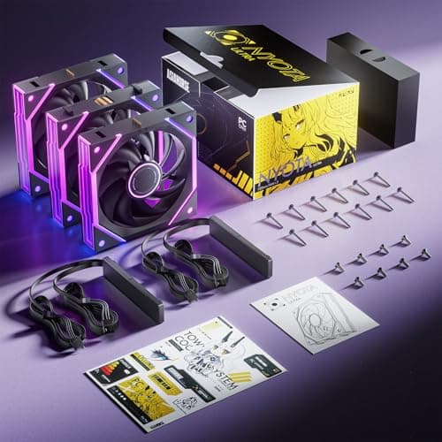 Asiahorse NYOTA Ultra 120mm Daisy Chain PWN Fans(3-Pack) Black image