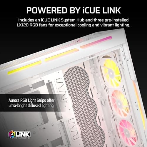 Corsair iCUE 5000T LX RGB ATX Mid Tower White Tempered Glass image