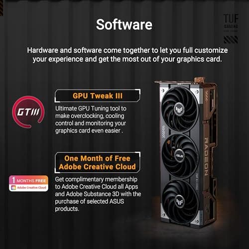 Asus TUF GAMING OC Radeon RX 9070 16GB GDDR6 Black / Silver image