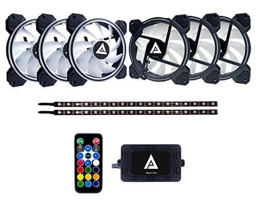 Apevia Electro 120mm White / Black RGB 57.67 CFM 6-Pack image