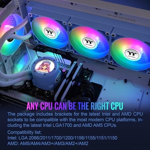 Thermaltake TH360 V2 Ultra ARGB Sync 57.05 CFM Water 360mm Blue / White image