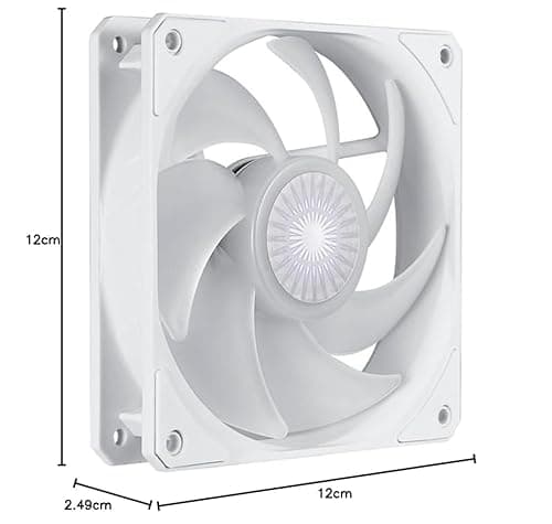 Cooler Master SickleFlow 120 120mm White Addressable RGB PWM 62 CFM 3 In 1 3-Pack image