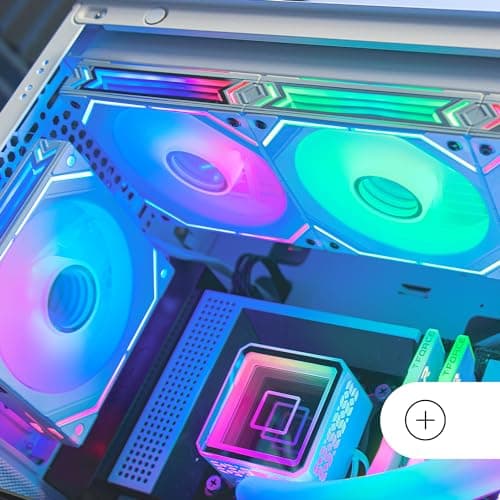 Mars Gaming MF-LINKFINITY 120mm White Addressable RGB PWM 69 CFM 3-Pack image