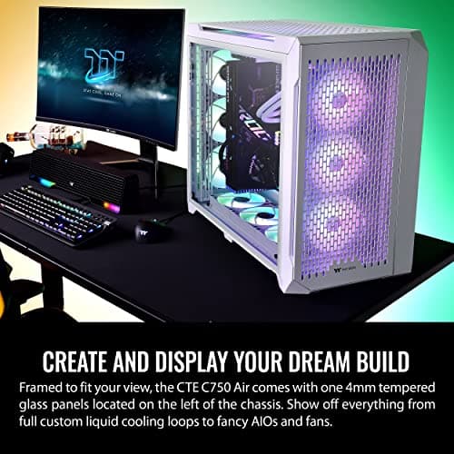 Thermaltake CTE C750 Air ARGB ATX Full Tower White Tempered Glass Side Panel image