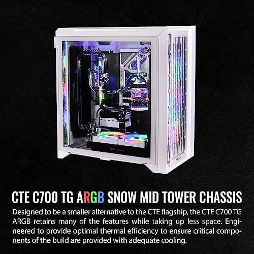 Thermaltake CTE C700 ATX Mid Tower White Tempered Glass ARGB image