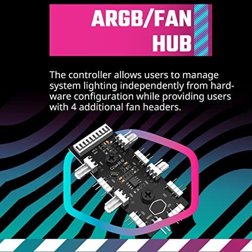 Cooler Master MasterBox 520 Mesh ATX Mid Tower Black / White Tempered Glass Side Panel image