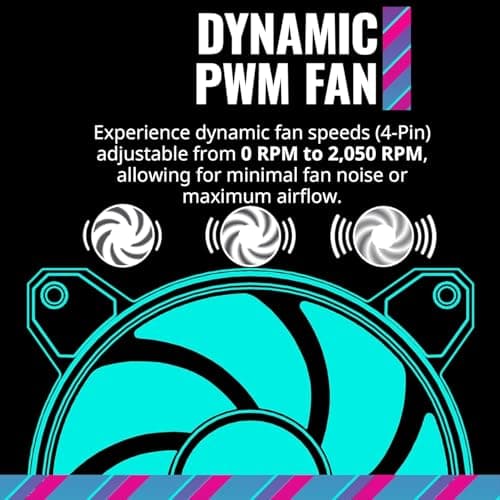 Cooler Master MasterFan MF120 Halo² 120mm Black Addressable RGB PWM 1-Pack image