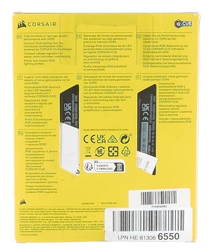 Corsair Vengeance RGB Black DDR5-7000 CL36 32GB (2x16GB) image