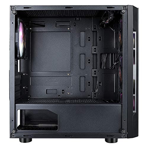 CiT Flash Micro ATX Mid Tower Black with Tempered Glass Side Panel and USB 3.2 Gen 1 Type-A, USB 2.0 Type-A image