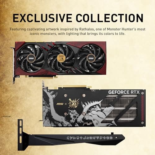 MSI GAMING SLIM MONSTER HUNTER EDITION GeForce RTX 4060 Ti 8GB GDDR6 Red / Black image