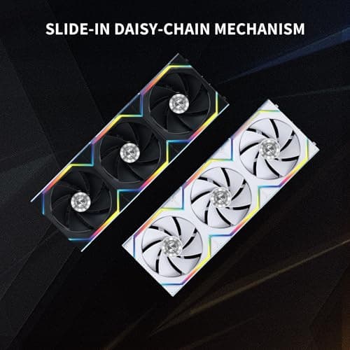 Lian Li UNI FAN SL Wireless 120mm White Addressable RGB PWM Reverse Blade 3-Pack image