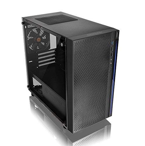 Thermaltake Versa H18 Micro ATX Mini Tower Black Tempered Glass Side Panel, USB 3.2 Gen 1 Type-A, USB 2.0 Type-A image