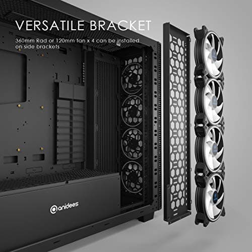 Anidees AI CRYSTAL XL PRO LITE ATX Full Tower Black Tempered Glass image