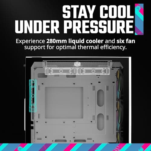 Cooler Master Elite 301 MicroATX Mid Tower White Tempered Glass Side Panel USB 3.2 Gen 1 Type-C & Type-A Front Panel image