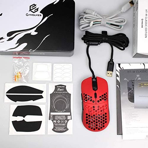 G-Wolves HT-M 3360 Red Wired Optical Mouse image