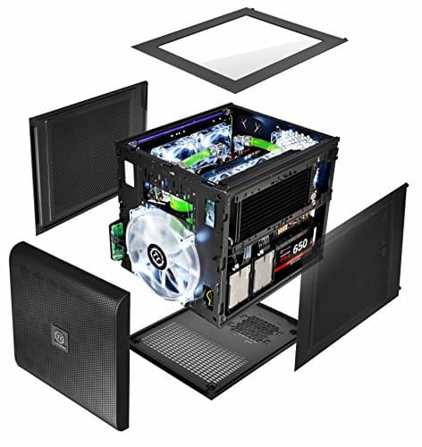 Thermaltake Core V21 Micro ATX Mini Tower Black with Acrylic Side Panel and USB 3.2 Gen 1 Type-A image