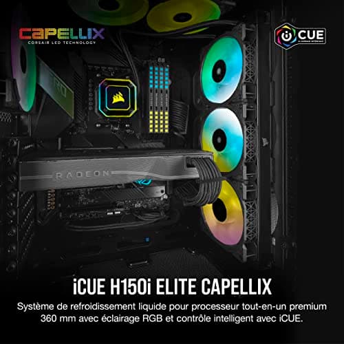 Corsair iCUE H150i ELITE CAPELLIX Water 360mm Black image