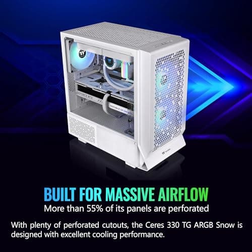 Thermaltake Ceres 330 ARGB ATX Mid Tower White Tempered Glass image
