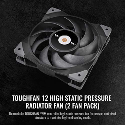Thermaltake TOUGHFAN 120mm Black 58.35 CFM PWM 2-Pack image