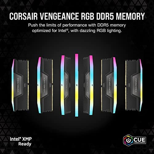 Corsair Vengeance RGB Black / Gray DDR5-6200 CL32 64GB (4x16GB) image