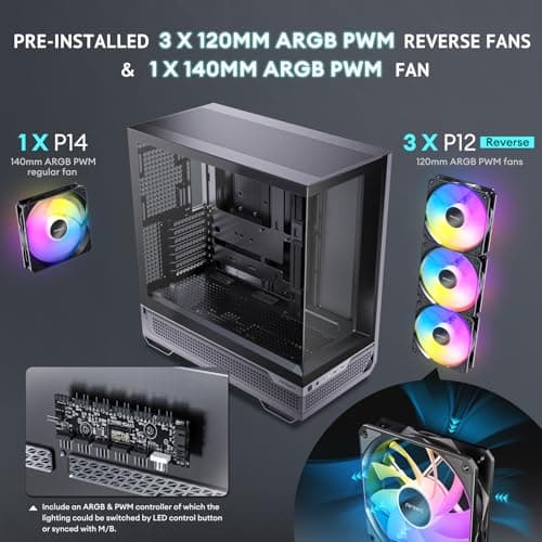 Antec C7 ARGB ATX Mid Tower Black Tempered Glass image