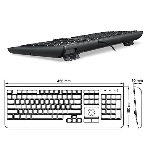 Perixx 10165 Wired Slim Keyboard With Touchpad image