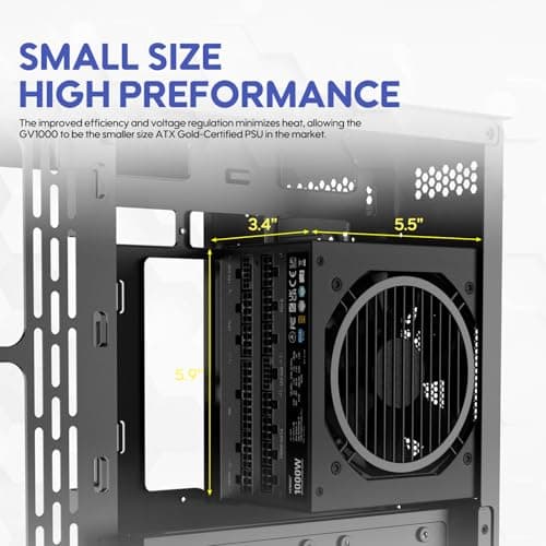 Vetroo GV1000 ATX 1000W Fully Modular 80+ Gold Certified image