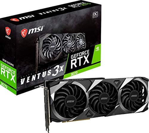 MSI VENTUS 3X OC GeForce RTX 3070 8GB GDDR6 Black / Silver image