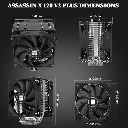 Thermalright Assassin X 120 PLUS V2 Air 154mm Black / Silver image