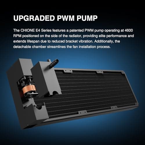 GAMDIAS CHIONE E4 73.36 CFM Water 360mm Black image