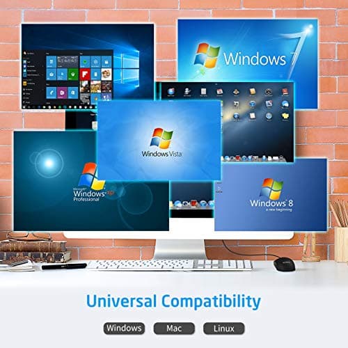 VicTsing Computer Mouse 2 Pack, 2019 Upgraded USB Mouse Optical Wired Mouse with 25% Higher Effeciency for Office Work, Compatible with Computer Laptop, PC, Desktop, Windows 7/8/10/XP, Vista and Mac image