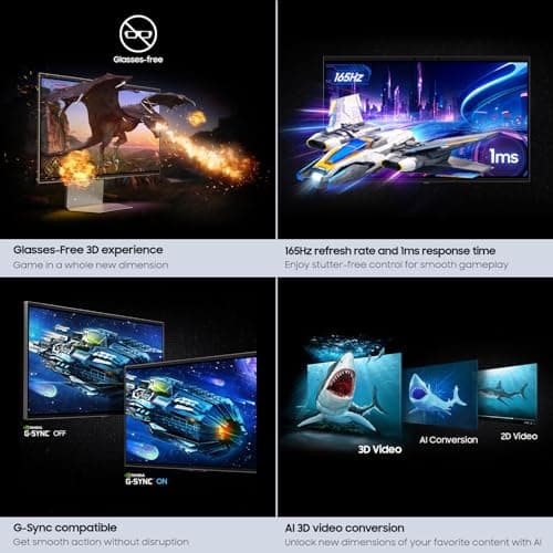 Samsung Odyssey 3D G90XF 27" 4K 165Hz IPS Monitor image