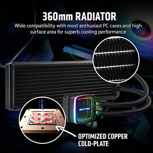 Enermax AQUAFUSION ADV 360 Water 360mm 79.8 CFM Black image