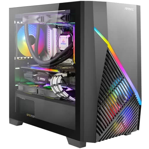Antec Draco 10 Micro ATX Mini Tower Black Tempered Glass Side Panel, USB 3.2 Gen 1 Type-A image