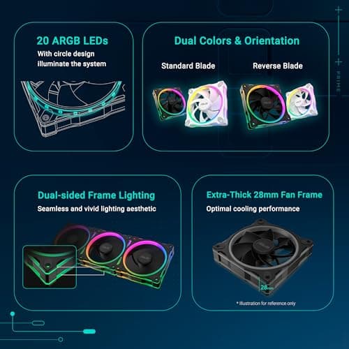 ASUS Prime MR120 ARGB Reverse Fan Black image