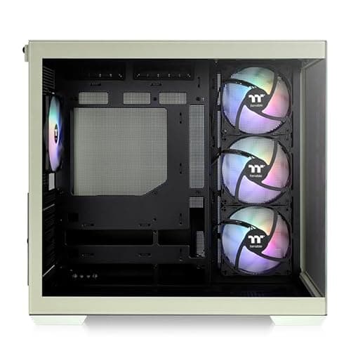 Thermaltake View 380 ARGB ATX Mid Tower Green Tinted Tempered Glass Side Panel image