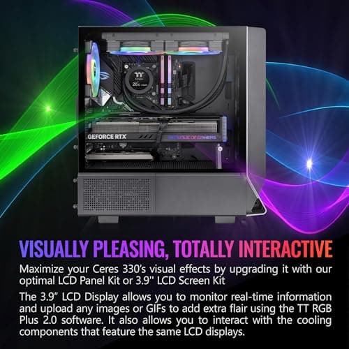 Thermaltake Ceres 330 ARGB ATX Mid Tower Black with Tempered Glass Side Panel image