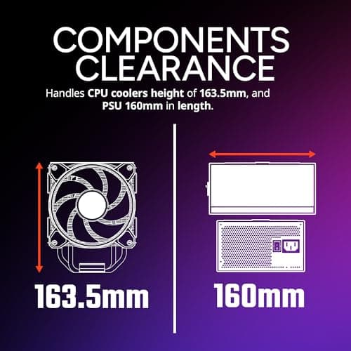 Cooler Master Elite 302 Micro ATX Mini Tower White / Black with Tempered Glass Side Panel and USB 3.2 Gen 1 Type-C, USB 3.2 Gen 1 Type-A image