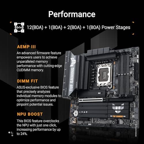 Asus B860M TUF GAMING PLUS WIFI DDR5 Micro ATX image