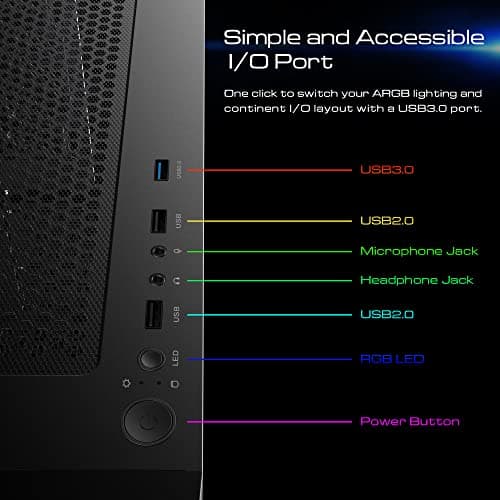 GAMDIAS TALOS E3 MESH ATX Mid Tower Black with Tempered Glass Side Panel image