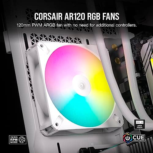 Corsair iCUE AR120 120mm Digital RGB PWM 59 CFM White 3-Pack image